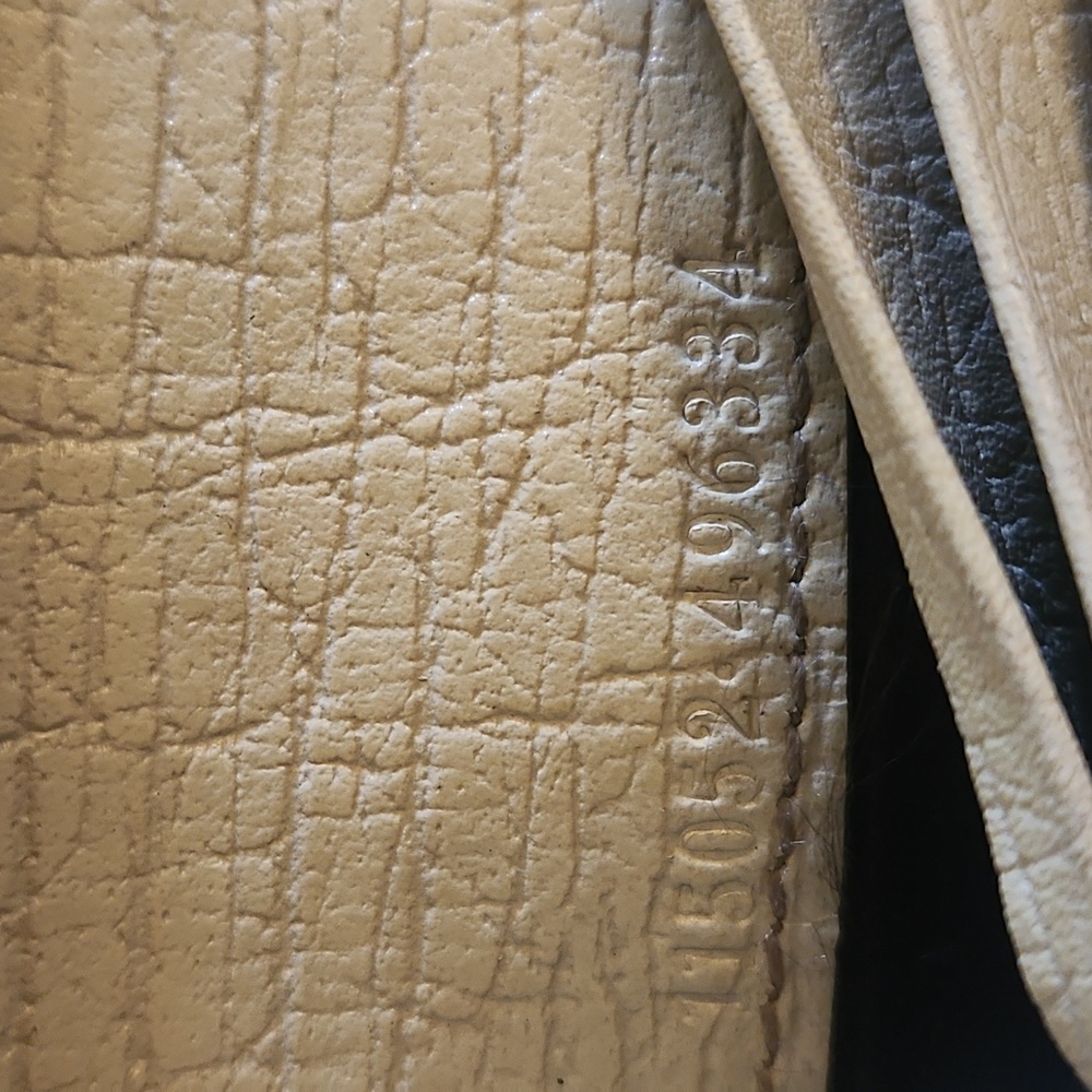 GUCCI BEIGE/EBONY COATED CANVAS GG PLUS CLASSIC FLAP FRENCH WALLET - Picture 6 of 9